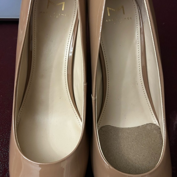 Marc Fisher LTD Elegant Nude Patent Yalina  Block Heels size 11M NWOT - Picture 12 of 14